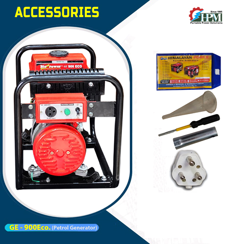 1 KVA Light Weight portable Generator , Petrol Run, Recoil Start Model,GE-900ECO